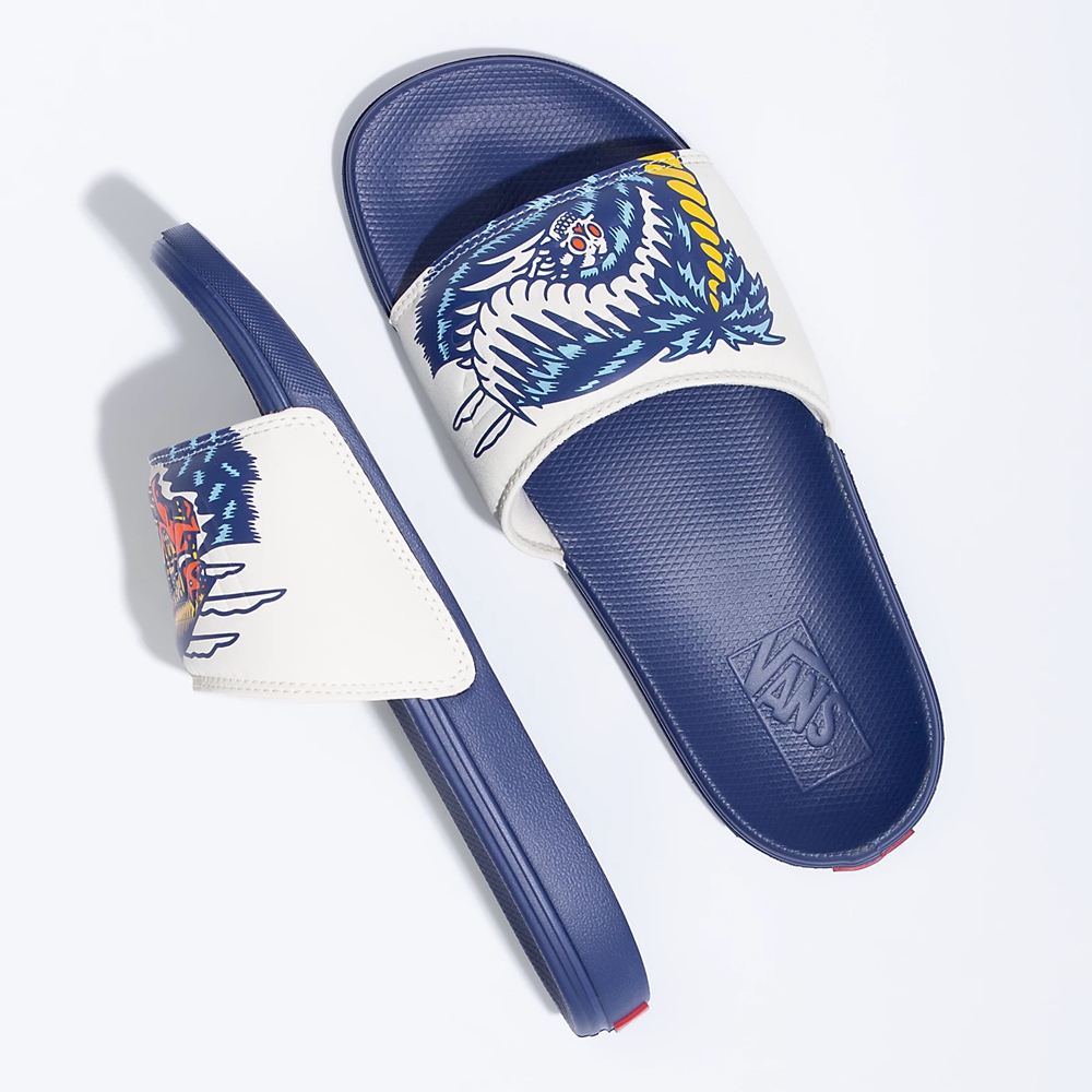 Sandalias Planas Vans La Costa Slide-On Hombre Azules | VN969Y7GY83