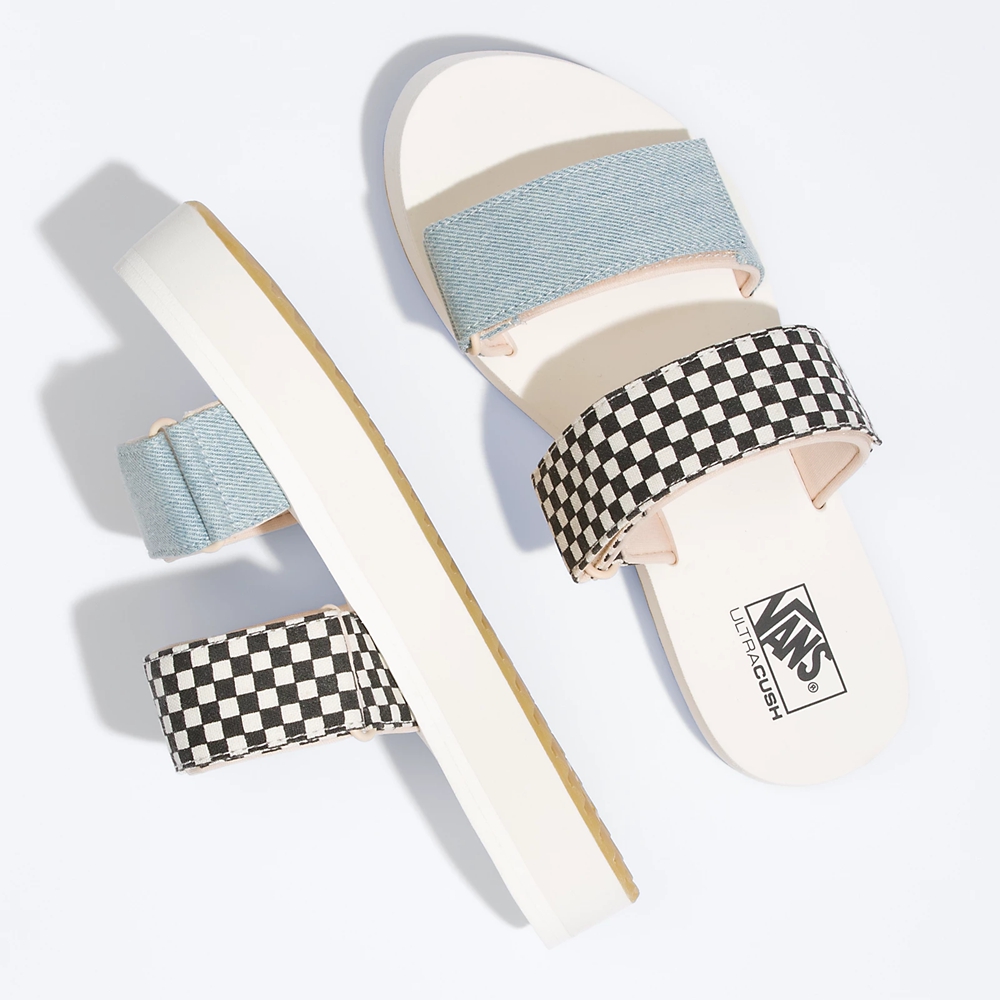 Sandalias Planas Vans Mix Match Cayucas Slide Mega Platform Mujer Blancas | VN584E0NB11