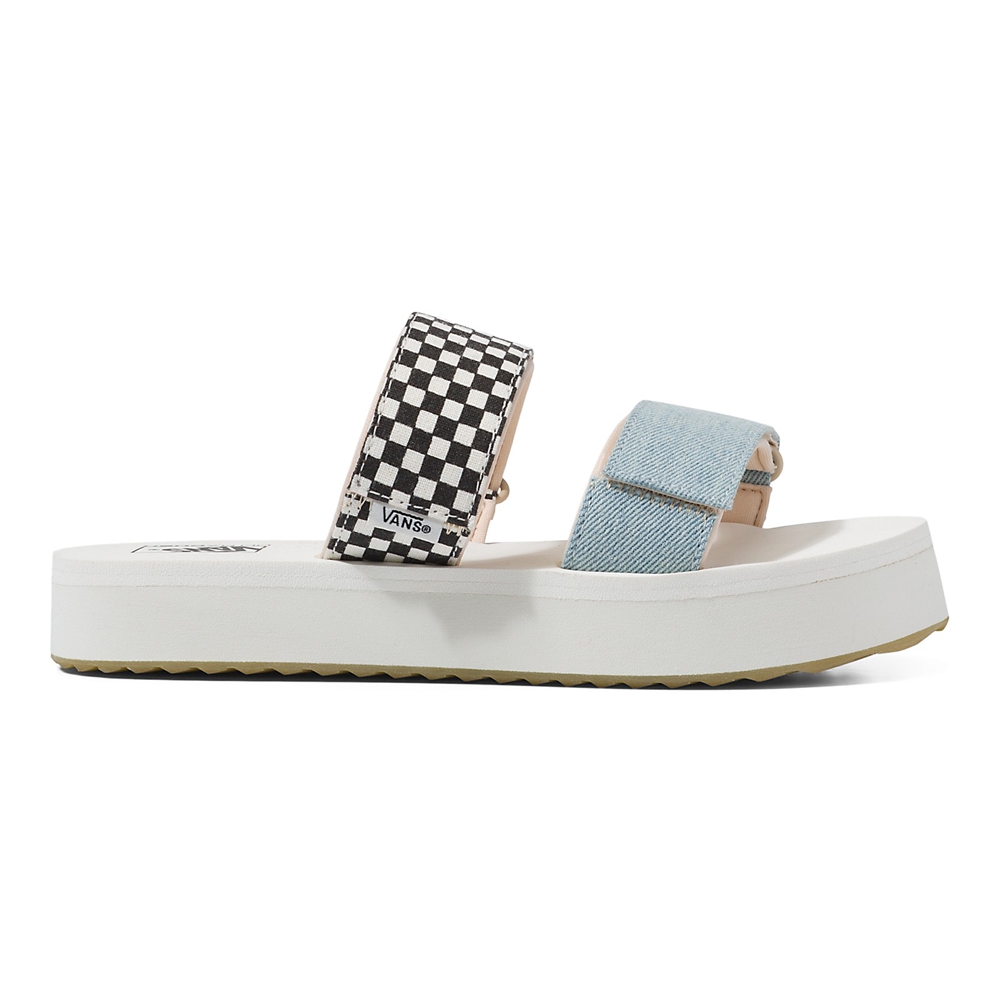 Sandalias Planas Vans Mix Match Cayucas Slide Mega Platform Mujer Blancas | VN584E0NB11