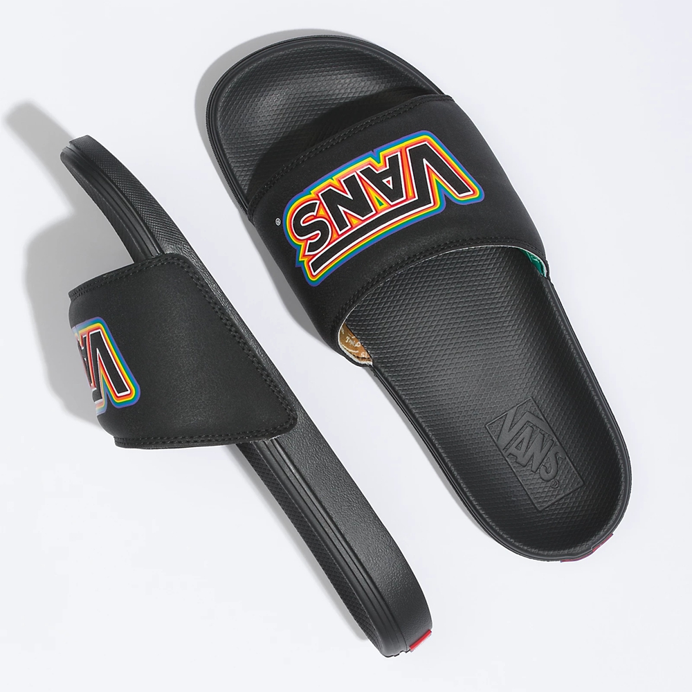 Sandalias Planas Vans Pride La Costa Slide-On Hombre Negras | VN197C5YW12