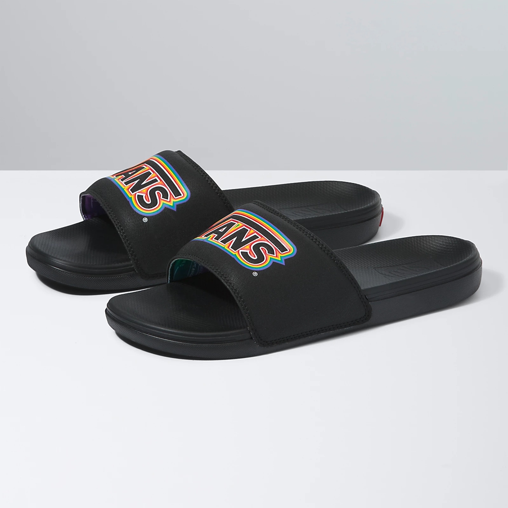 Sandalias Planas Vans Pride La Costa Slide-On Hombre Negras | VN197C5YW12