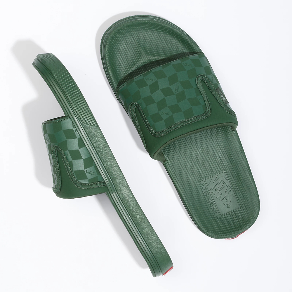 Sandalias Planas Vans UltraCush Slide-On Hombre Verde Oscuro | VN004N8MD62