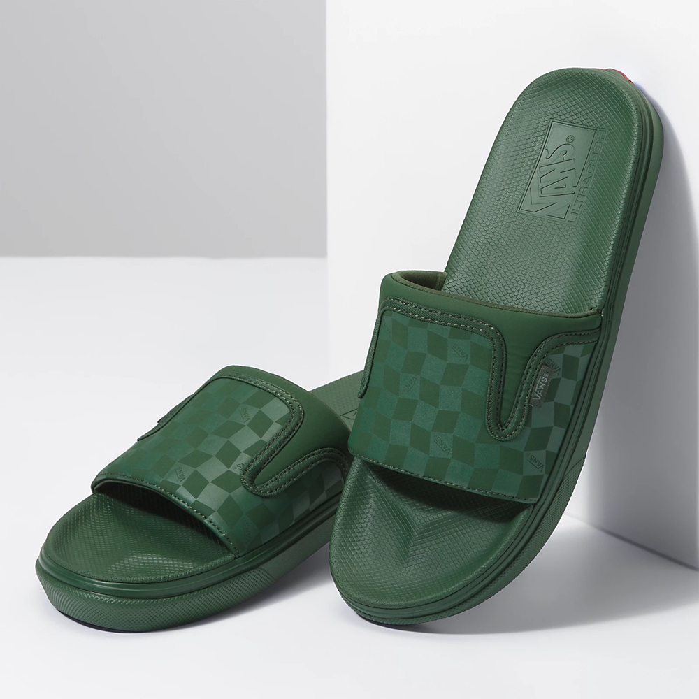 Sandalias Planas Vans UltraCush Slide-On Mujer Verde Oscuro | VN251G9IM52