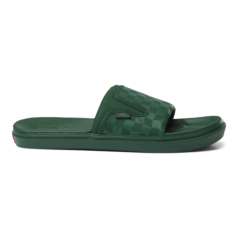 Sandalias Planas Vans UltraCush Slide-On Mujer Verde Oscuro | VN251G9IM52