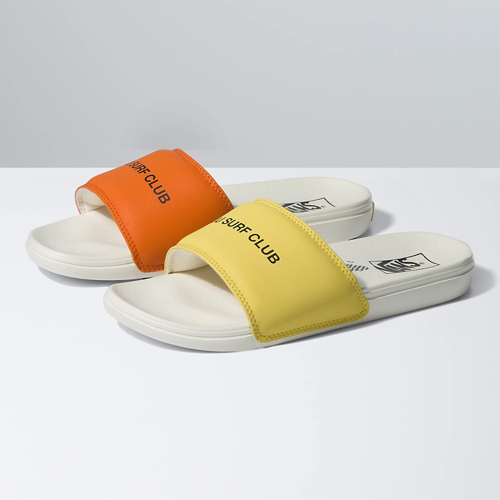 Sandalias Planas Vans X Juju Surf Club La Costa Slide-on Mujer Blancas | VN419X8UQ66