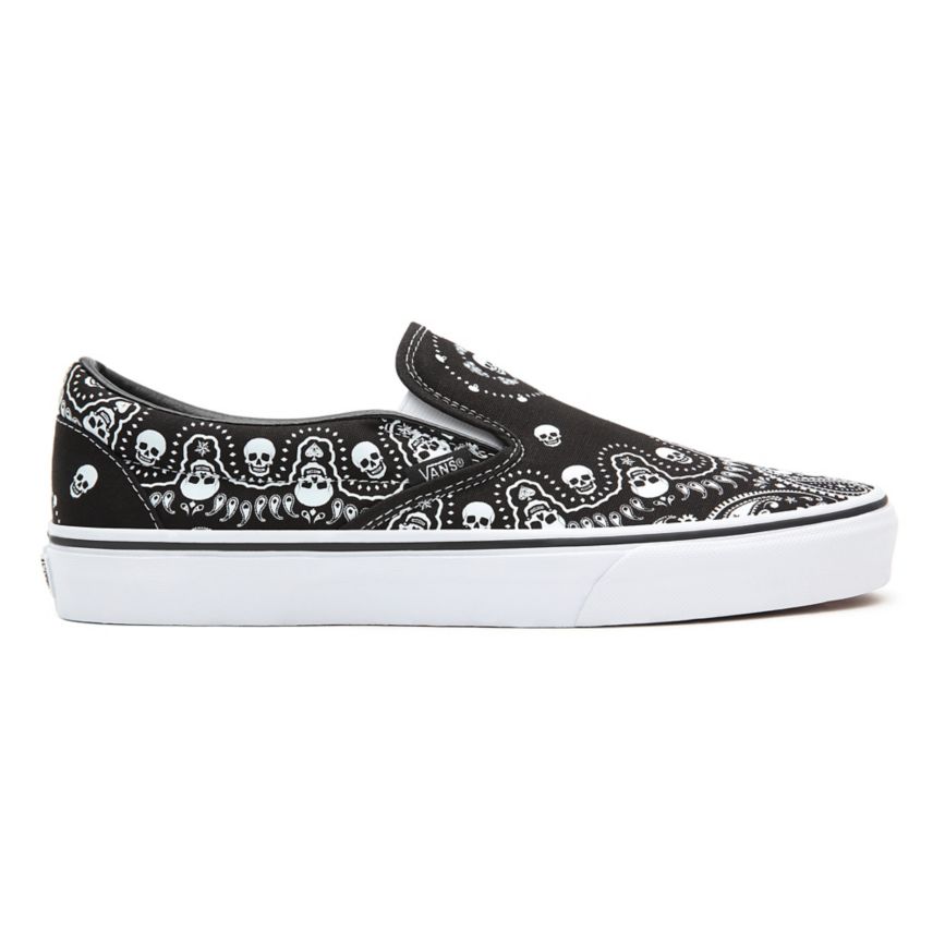 Slip On Vans Bandana Classic Slip-On Mujer Negras | VN054P7GS10