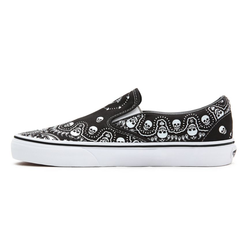 Slip On Vans Bandana Classic Slip-On Mujer Negras | VN054P7GS10