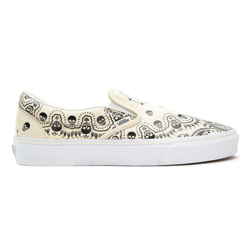 Slip On Vans Bandana Classic Slip-On Mujer Blancas | VN823A6CR02