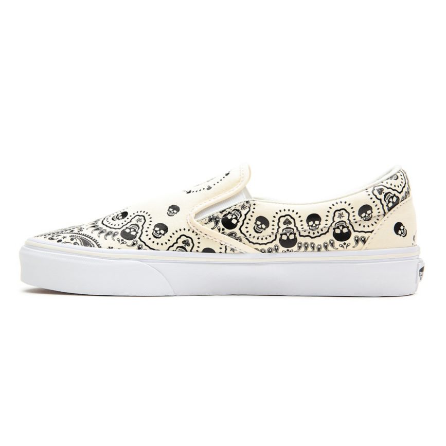 Slip On Vans Bandana Classic Slip-On Mujer Blancas | VN823A6CR02