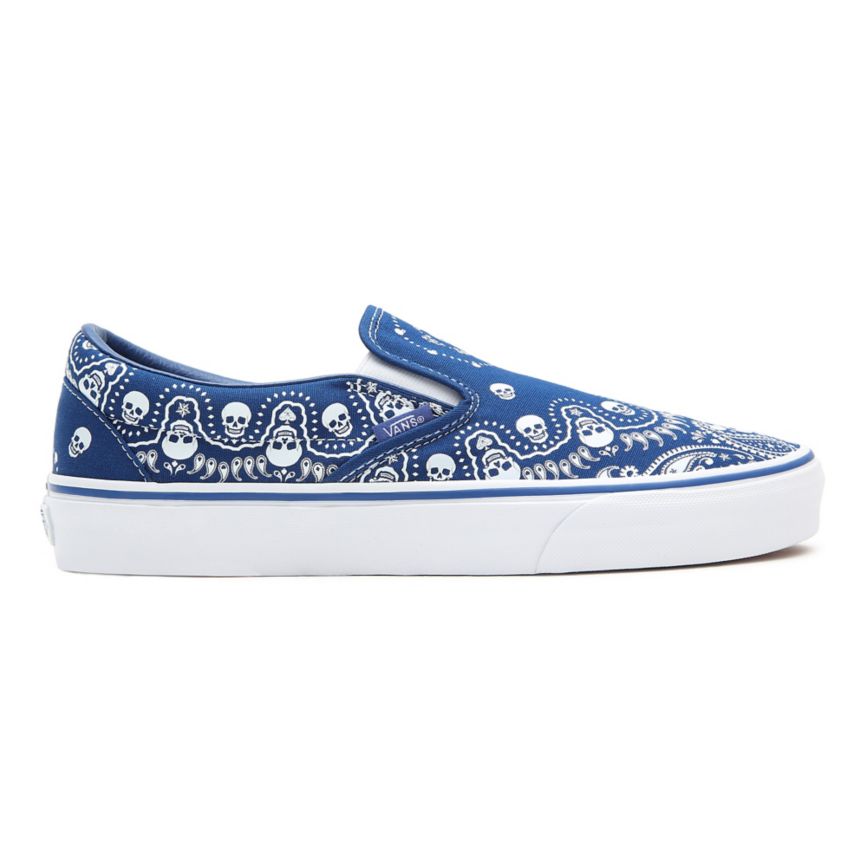 Slip On Vans Bandana Classic Slip-On Mujer Azules | VN966B6UW73