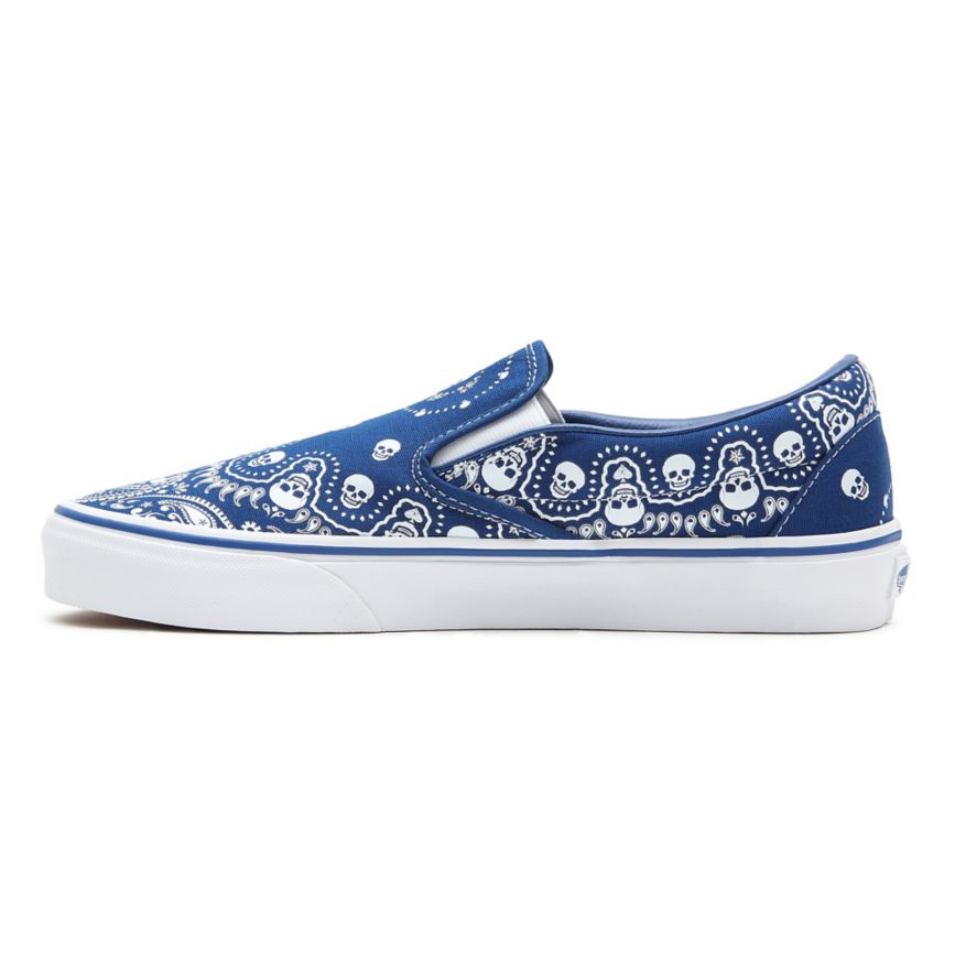 Slip On Vans Bandana Classic Slip-On Mujer Azules | VN966B6UW73