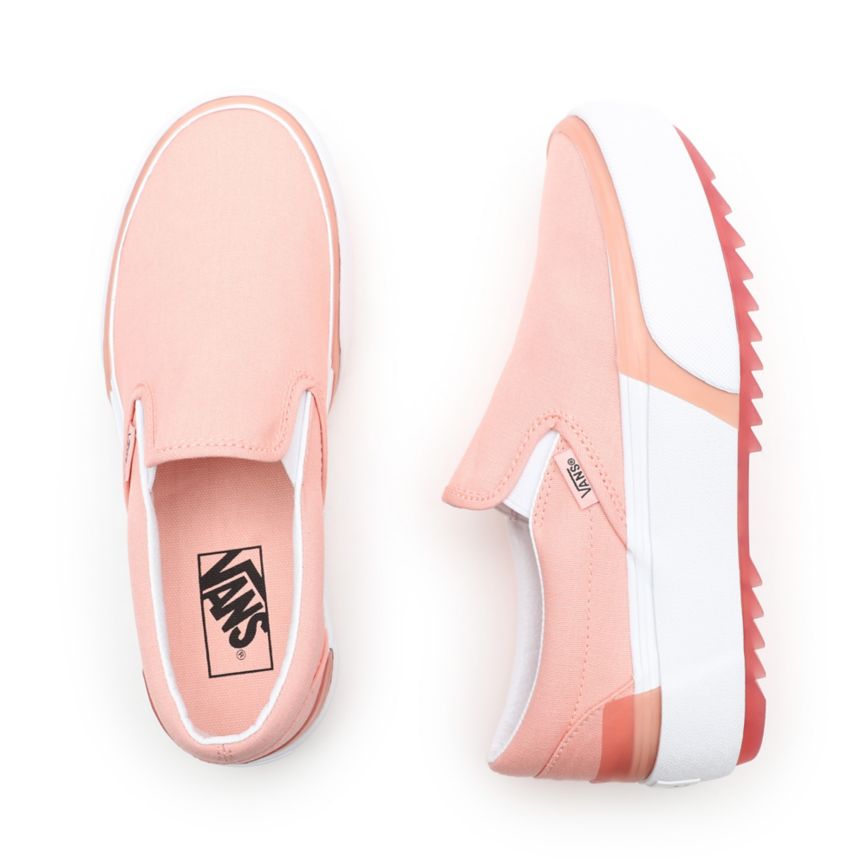 Slip On Vans Pastel Classic Slip-On Stacked Mujer Rosas | VN695D4CI22