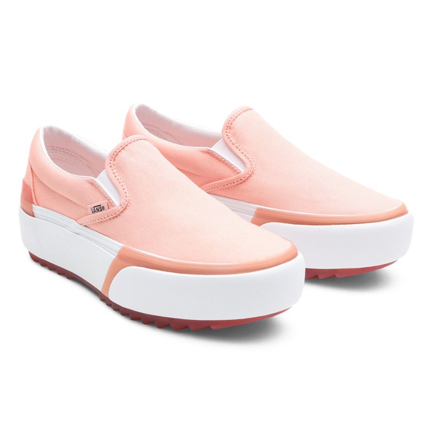 Slip On Vans Pastel Classic Slip-On Stacked Mujer Rosas | VN695D4CI22