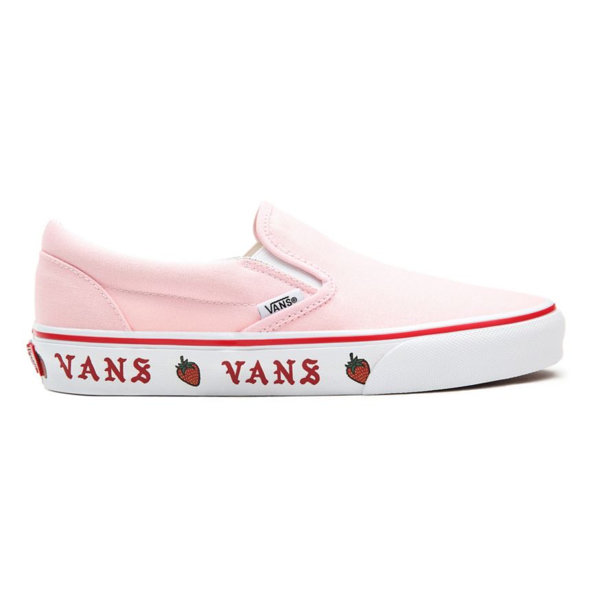 Slip On Vans Sidewall Print Classic Slip-On Mujer Rosas | VN951S1SL18