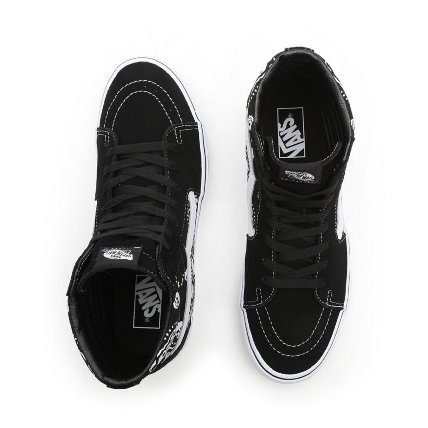 Tenis Altas Vans Bandana SK8-Hi Hombre Negras | VN169N3NK82