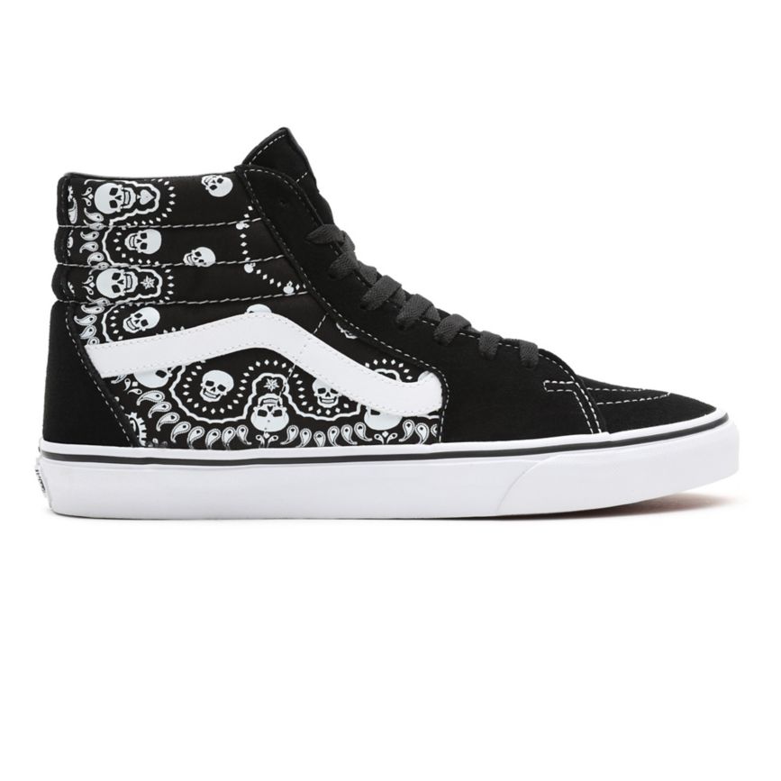 Tenis Altas Vans Bandana SK8-Hi Hombre Negras | VN169N3NK82