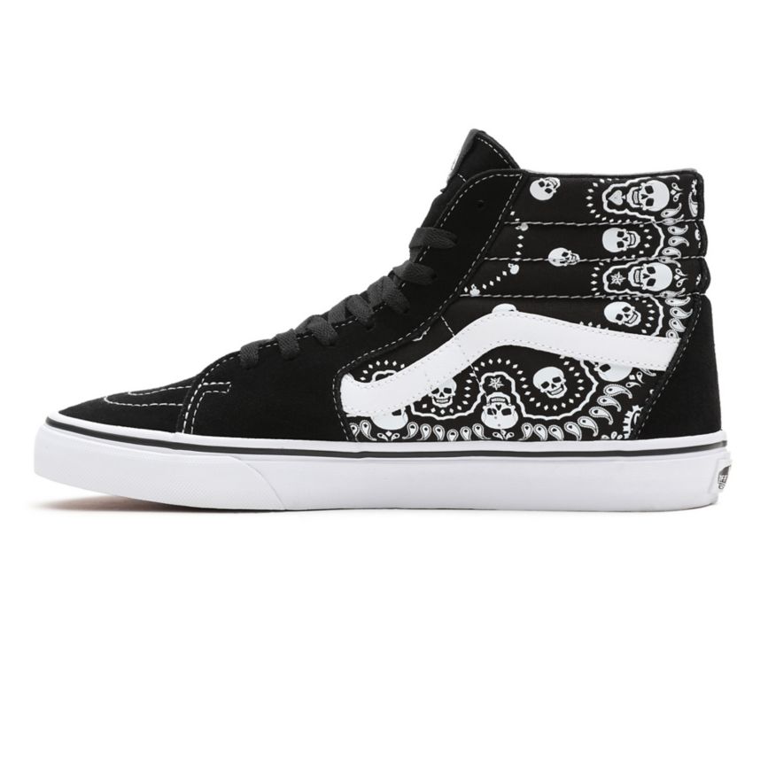 Tenis Altas Vans Bandana SK8-Hi Hombre Negras | VN169N3NK82