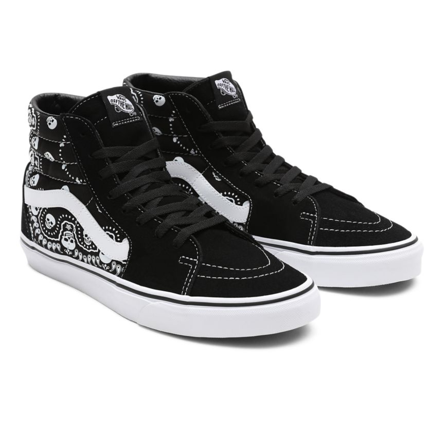 Tenis Altas Vans Bandana SK8-Hi Hombre Negras | VN169N3NK82