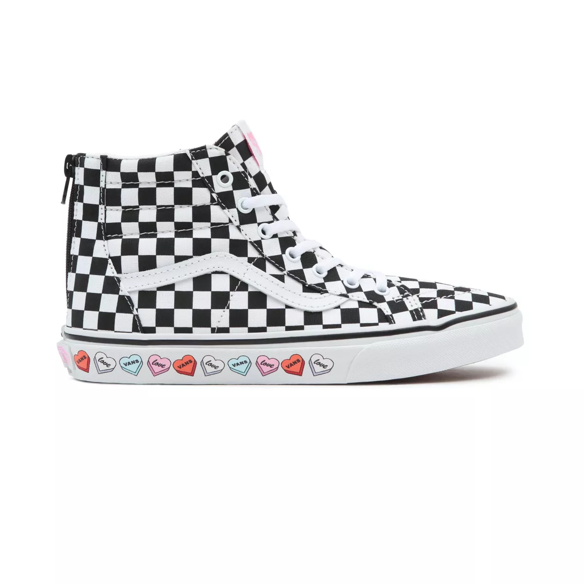 Tenis Altas Vans Candy Hearts SK8-Hi Zip Niños Negras | VN415R5JS98