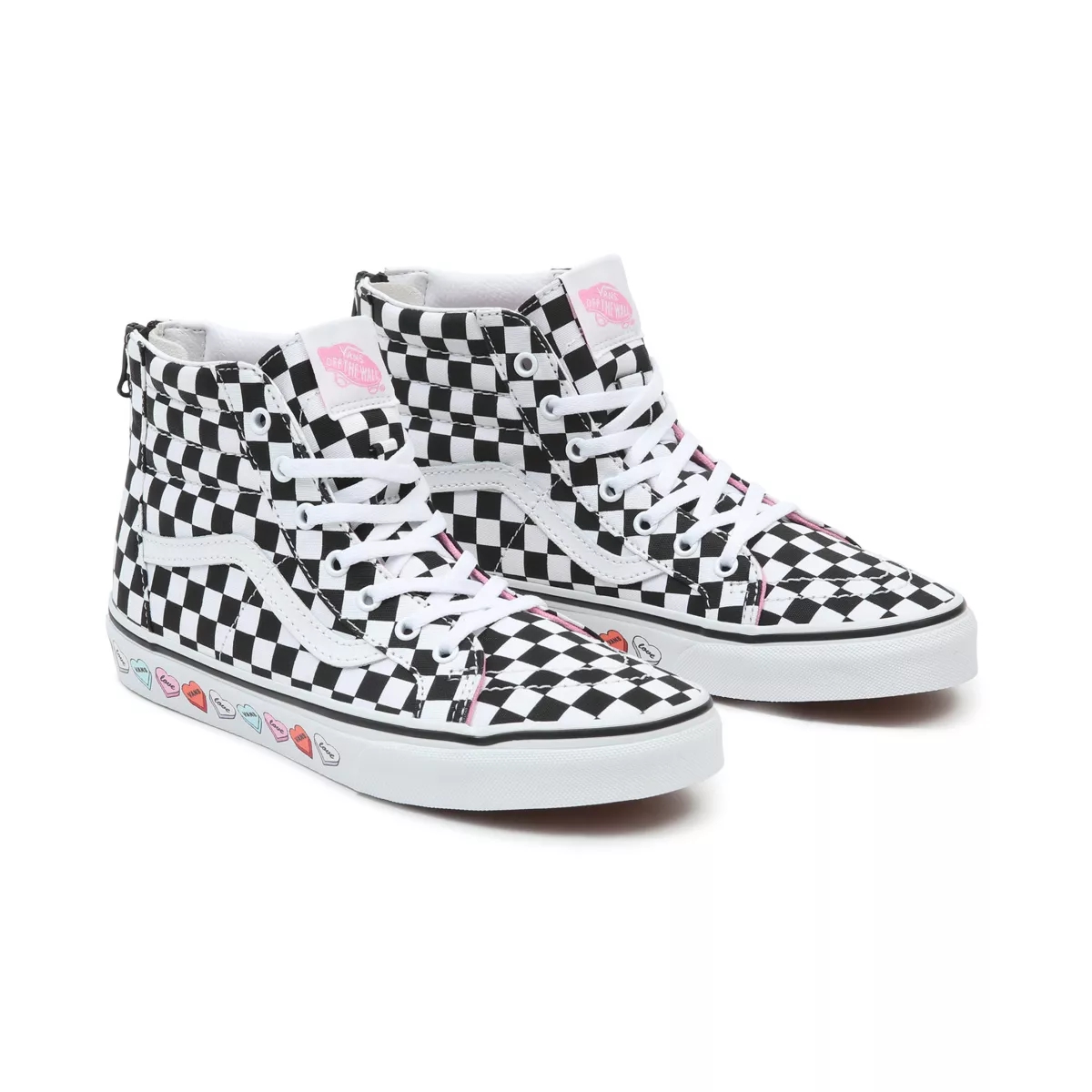 Tenis Altas Vans Candy Hearts SK8-Hi Zip Niños Negras | VN415R5JS98