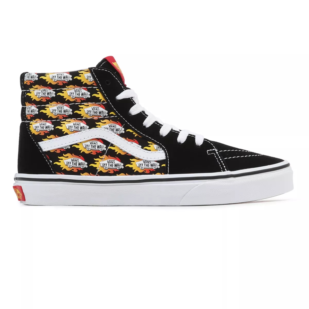 Tenis Altas Vans Flame Logo Repeat Sk8-Hi Niños Negras | VN268Q3VB65