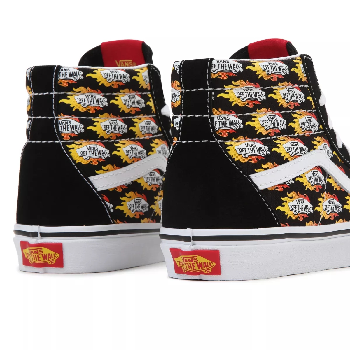 Tenis Altas Vans Flame Logo Repeat Sk8-Hi Niños Negras | VN268Q3VB65