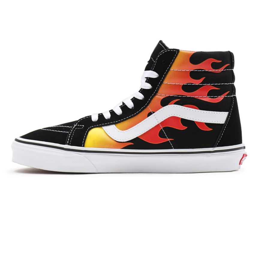 Tenis Altas Vans Flame Sk8-Hi Reissue Hombre Negras | VN726H0SZ61