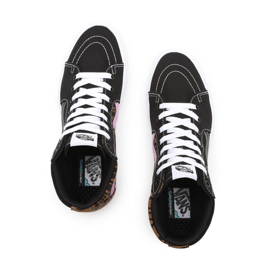 Tenis Altas Vans Le Tigre ComfyCush SK8-Hi Hombre Negras | VN294B4LQ72