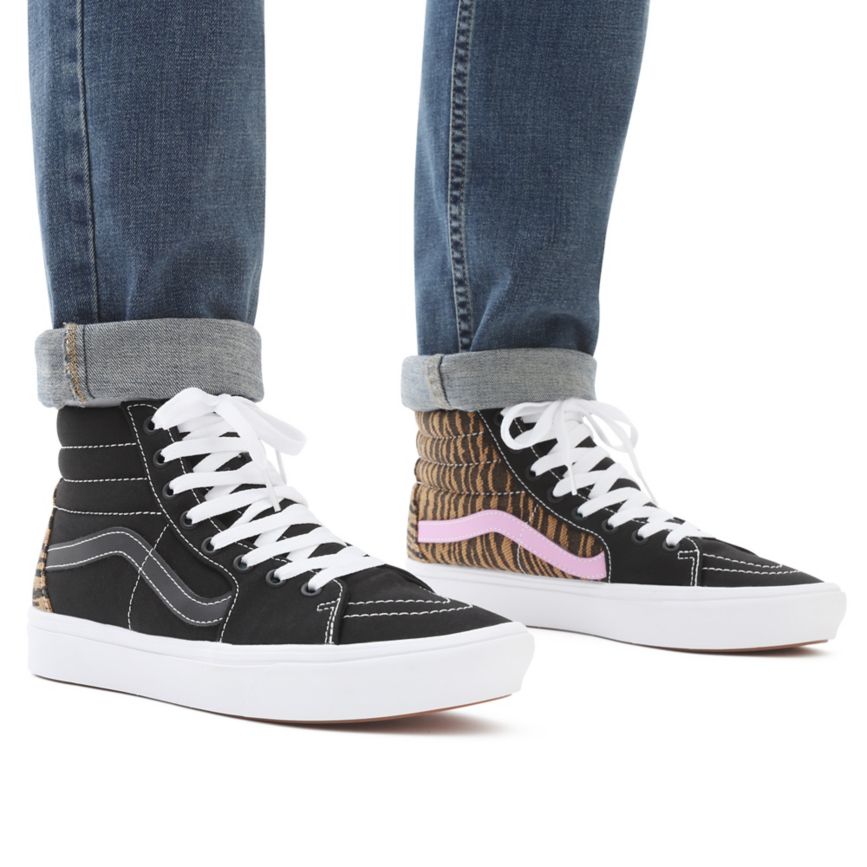 Tenis Altas Vans Le Tigre ComfyCush SK8-Hi Hombre Negras | VN294B4LQ72