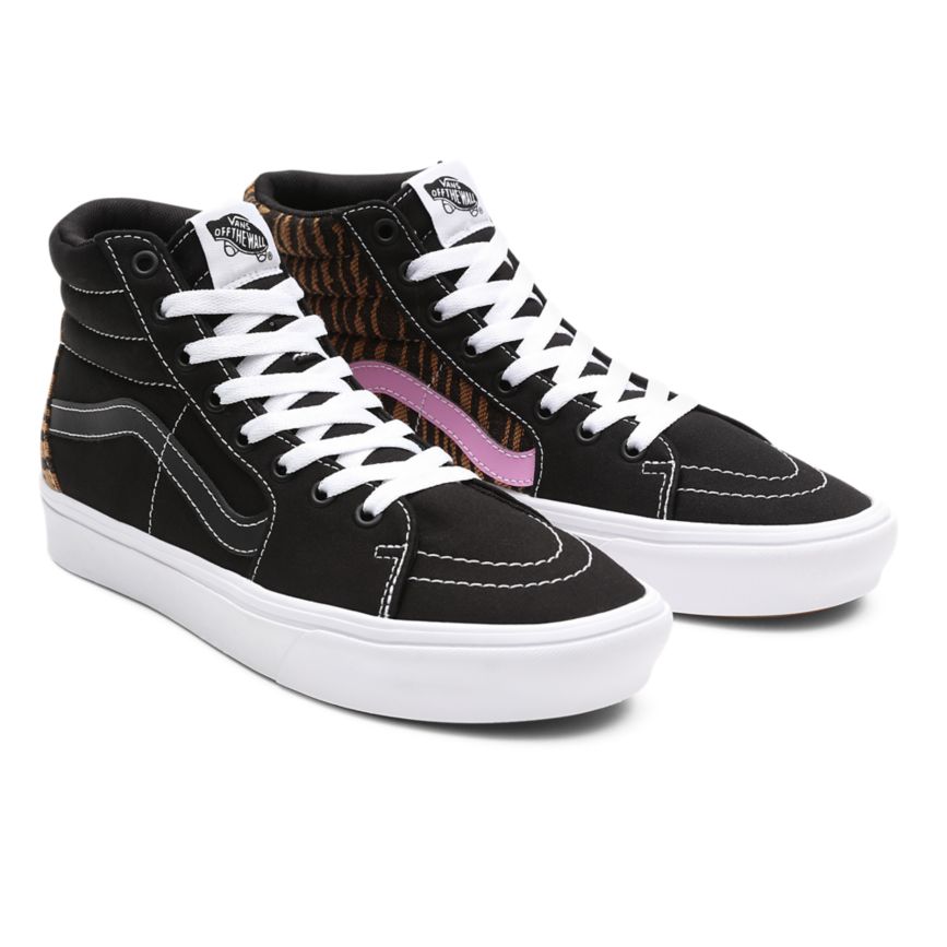 Tenis Altas Vans Le Tigre ComfyCush SK8-Hi Hombre Negras | VN294B4LQ72