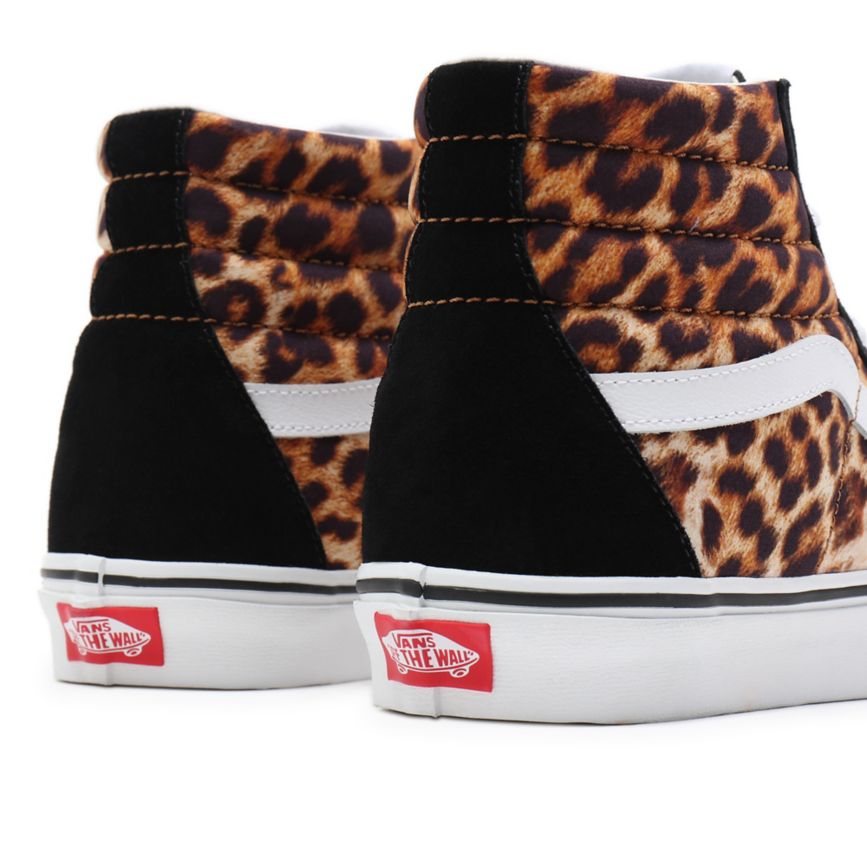 Tenis Altas Vans Leopard SK8-Hi Mujer Negras | VN520N7NM86