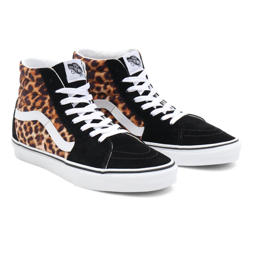 Tenis Altas Vans Leopard SK8-Hi Mujer Negras | VN520N7NM86