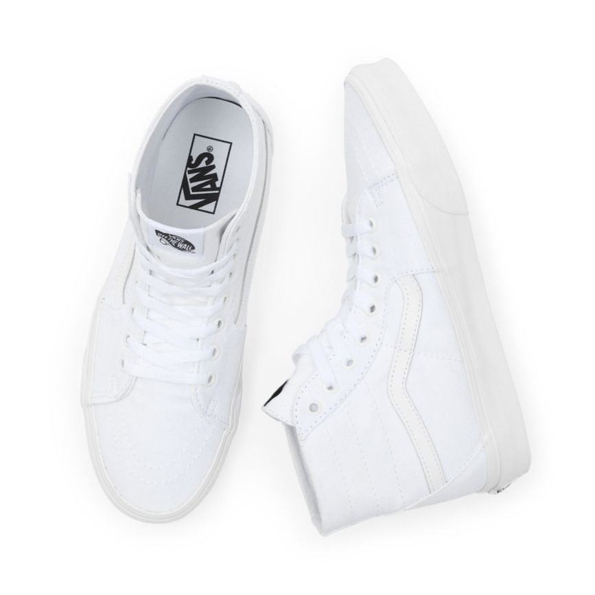 Tenis Altas Vans Lona SK8-Hi Tapered Mujer Blancas | VN755F1SI56