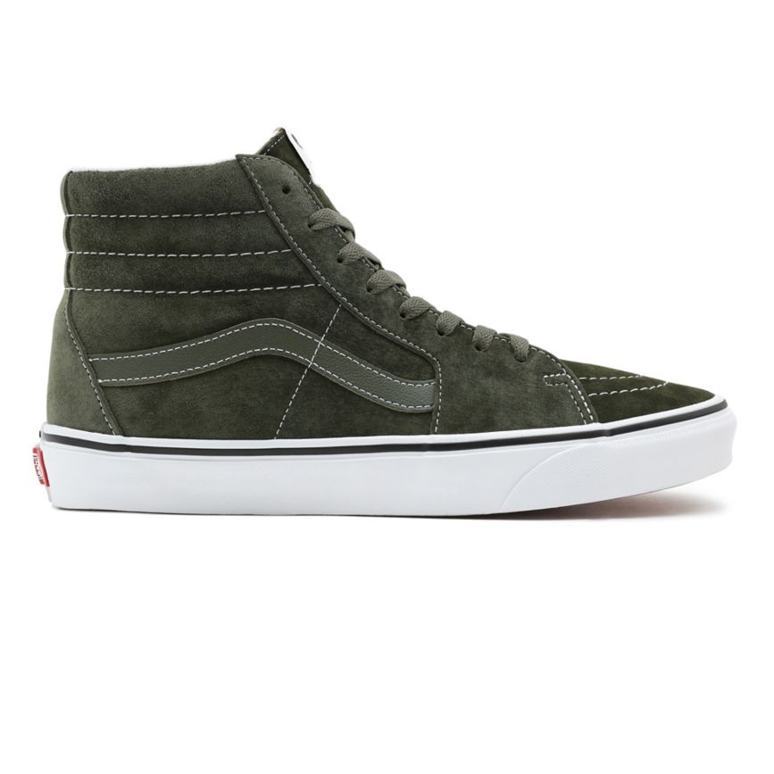 Tenis Altas Vans Pig Suede SK8-Hi Hombre Verde Oliva | VN492Y8RG37