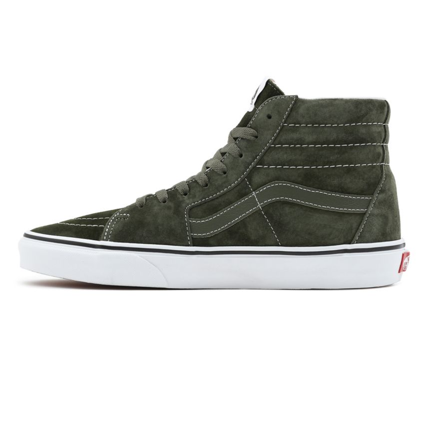 Tenis Altas Vans Pig Suede SK8-Hi Hombre Verde Oliva | VN492Y8RG37
