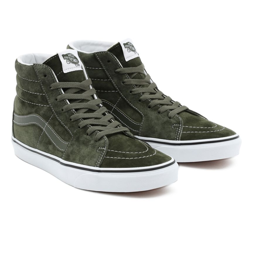 Tenis Altas Vans Pig Suede SK8-Hi Hombre Verde Oliva | VN492Y8RG37
