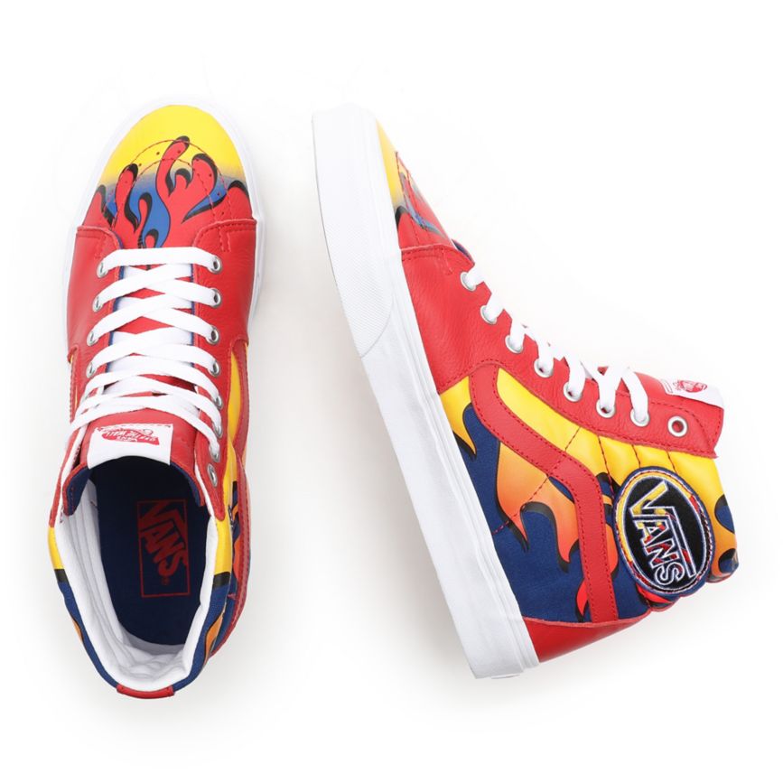 Tenis Altas Vans Racer Sk8-Hi Hombre Rojas | VN007G0EF55