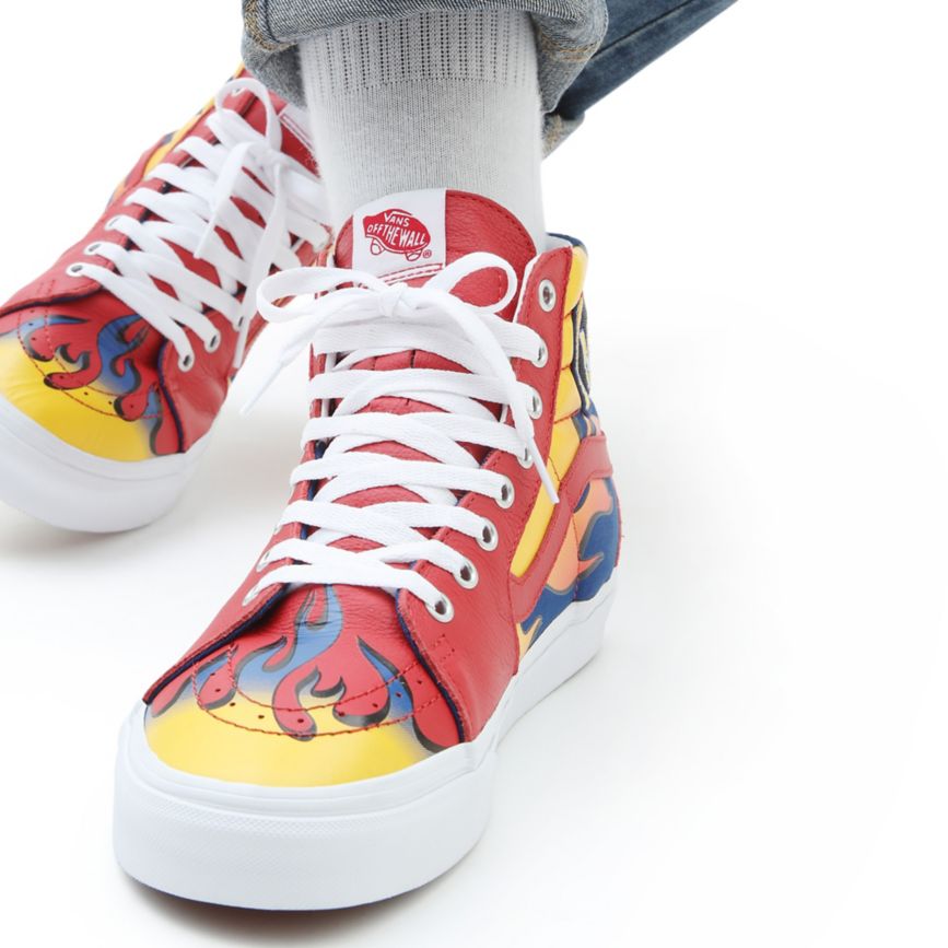 Tenis Altas Vans Racer Sk8-Hi Mujer Rojas | VN715A8TC26
