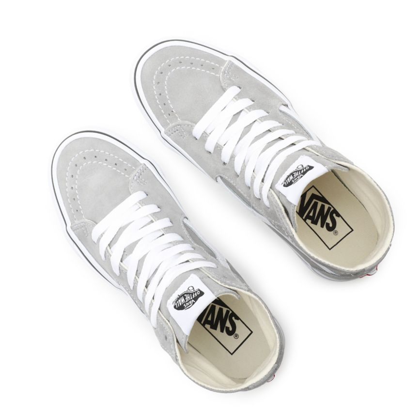 Tenis Altas Vans SK8-Hi Tapered Mujer Gris Oscuro | VN137E7IS02