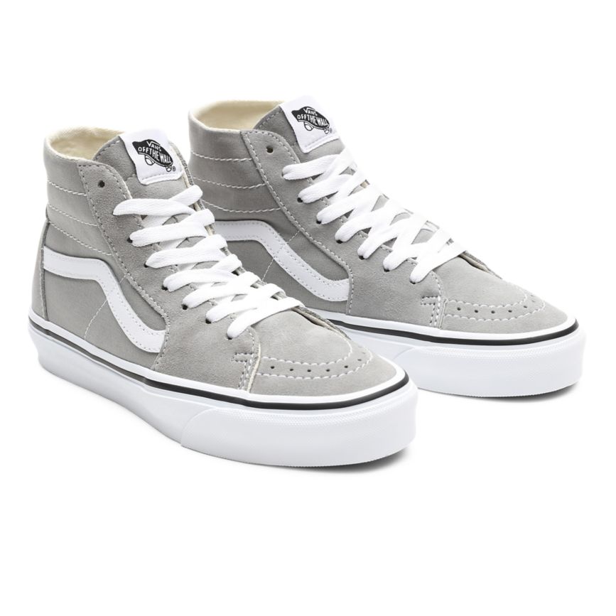 Tenis Altas Vans SK8-Hi Tapered Mujer Gris Oscuro | VN137E7IS02
