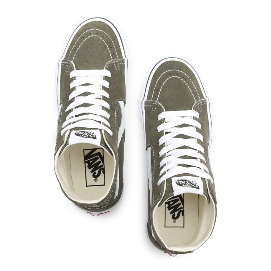 Tenis Altas Vans SK8-Hi Tapered Mujer Verde Oliva | VN823U4FC73