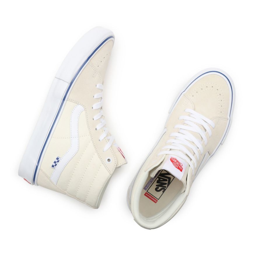Tenis Altas Vans Skate SK8-Hi Hombre Blancas | VN352B2CI15
