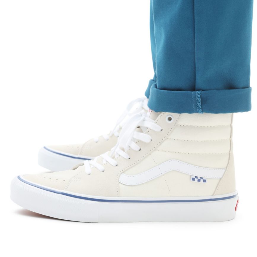 Tenis Altas Vans Skate SK8-Hi Mujer Blancas | VN291V4FS76