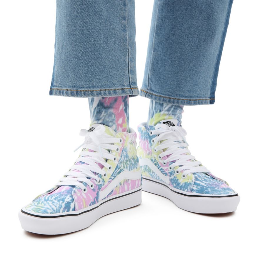 Tenis Altas Vans Tie-Dye ComfyCush SK8-Hi Mujer Multicolor | VN028R4CL18