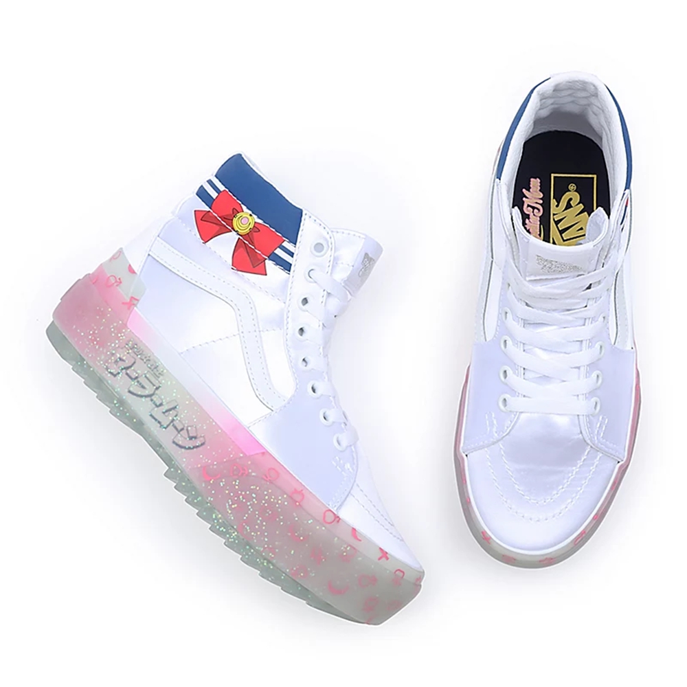 Tenis Altas Vans X Pretty Guardian Sailor Moon Sk8-hi Stacked Mujer Blancas | VN304O2JO95