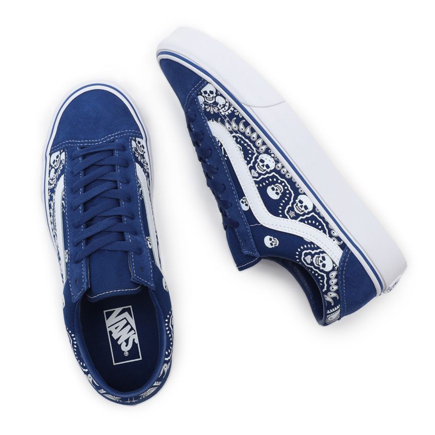 Tenis Bajas Vans Bandana Style 36 Mujer Azules | VN467U2RE05