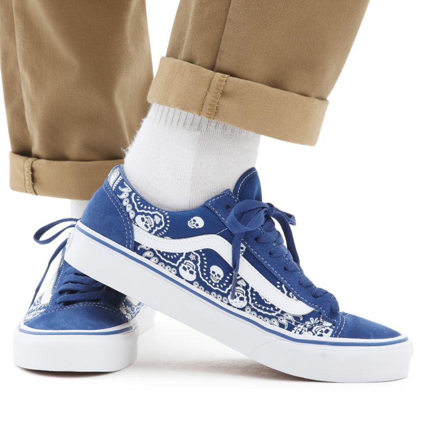 Tenis Bajas Vans Bandana Style 36 Mujer Azules | VN467U2RE05