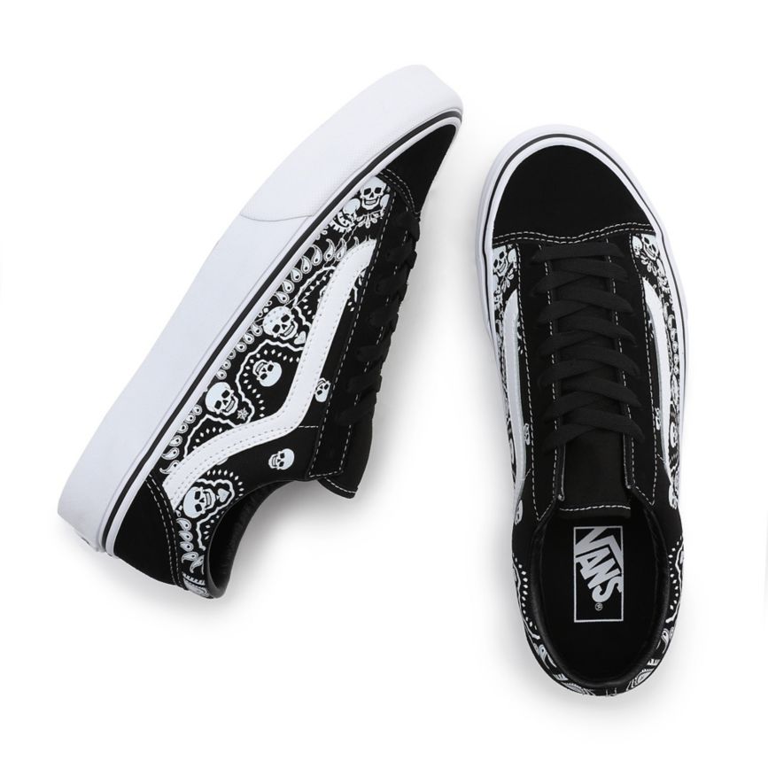 Tenis Bajas Vans Bandana Style 36 Mujer Negras | VN779Q2WK39