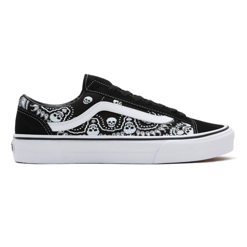 Tenis Bajas Vans Bandana Style 36 Mujer Negras | VN779Q2WK39