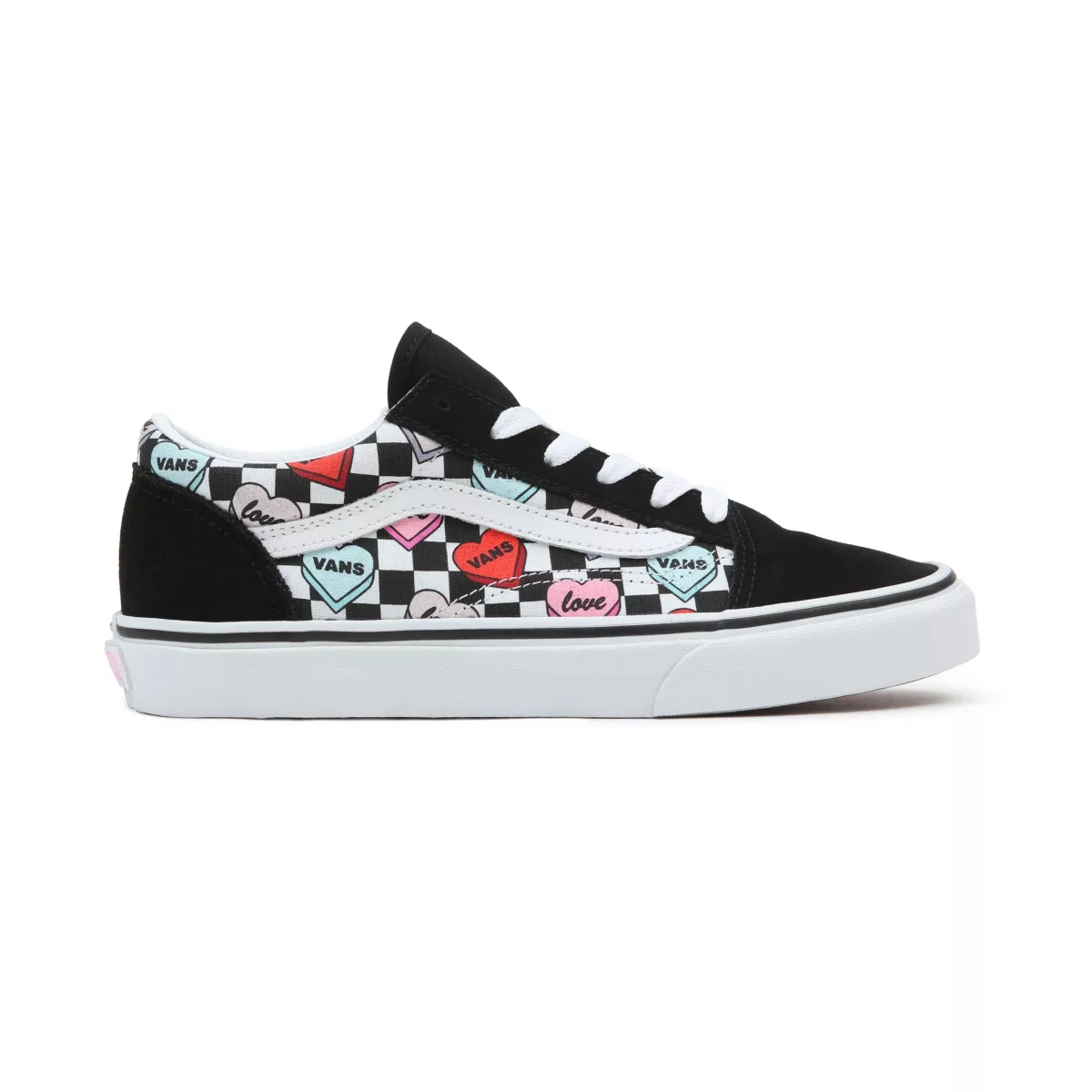 Tenis Bajas Vans Candy Hearts Old Skool Niños Negras | VN565C2ZO80